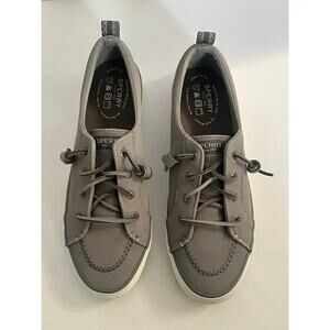Women's Sperry Crest Vibe Gray Casual Sneakers Slides Slip-on Shoes Size 10